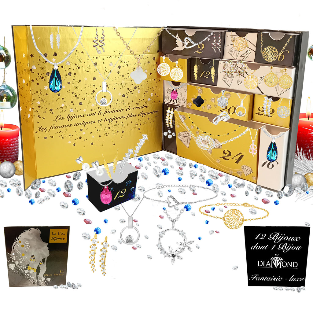 Calendrier De L'Avent Bijoux 2025 - 24 Surprises (Colliers, Bracelets, Boucles D'Oreilles) Pour Femme - 4