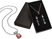 Collier argenté avec 7 pendentifs en cristaux Swarovski - Livraison offerte
