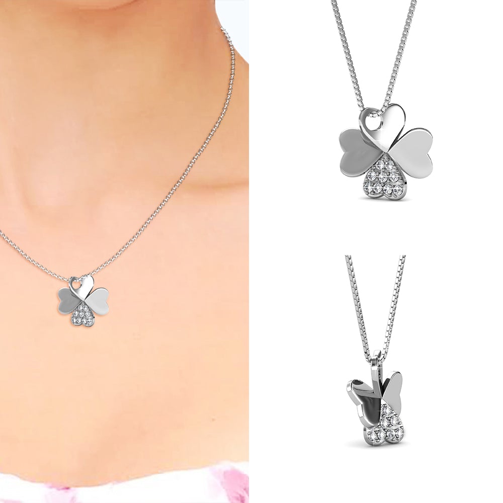Parure De Bijoux Dorée - Collier Et Boucles D'oreilles Clip - Occasion - Style Verre