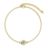 Parure Moon & Birth Stone ornée de 4 cristaux Swarovski  - 1 bracelet + 1 chaîne + 1 paire de boucles d’oreilles - Livraison offerte