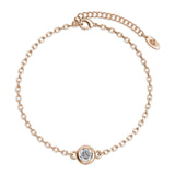 Parure Moon & Birth Stone ornée de 4 cristaux Swarovski  - 1 bracelet + 1 chaîne + 1 paire de boucles d’oreilles - Livraison offerte