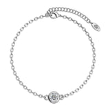 Parure Moon & Birth Stone ornée de 4 cristaux Swarovski  - 1 bracelet + 1 chaîne + 1 paire de boucles d’oreilles - Livraison offerte