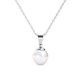 Parure Trio Mother of pearl ornée de cristaux Swarovski - 1 collier + 1 pendentifs + 1 paires de boucles d’oreilles + 1 bracelet - Livraison offerte
