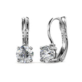 Parure Mia round vernice ornée de 13 cristaux Swarovski - 1 collier + 1 pendentif + 1 paire de boucles d’oreilles + 1 bracelet - Livraison offerte