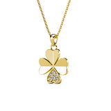 Parure pétale Clover (1 collier + 1 pendentif + 2 boucles d'oreilles) ornée de 6 cristaux Swarovski - Livraison Offerte