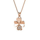 Parure pétale Clover (1 collier + 1 pendentif + 2 boucles d'oreilles) ornée de 6 cristaux Swarovski - Livraison Offerte