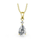 Collier pendentif princesse orné de 2 cristaux Swarovski - Livraison offerte