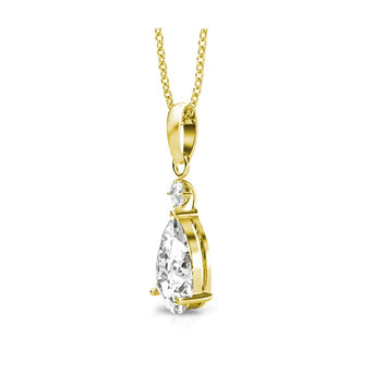 Collier pendentif princesse orné de 2 cristaux Swarovski - Livraison offerte