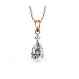 Collier pendentif princesse orné de 2 cristaux Swarovski - Livraison offerte