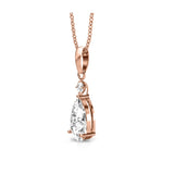 Collier pendentif princesse orné de 2 cristaux Swarovski - Livraison offerte