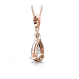 Collier pendentif princesse orné de 2 cristaux Swarovski - Livraison offerte