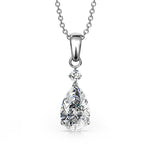 Collier pendentif princesse orné de 2 cristaux Swarovski - Livraison offerte