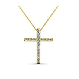 Collier pendentif traverse orné de 21 cristaux Swarovski - Livraison offerte