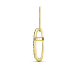 Collier pendentif traverse orné de 21 cristaux Swarovski - Livraison offerte