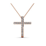 Collier pendentif traverse orné de 21 cristaux Swarovski - Livraison offerte