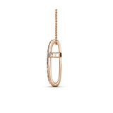 Collier pendentif traverse orné de 21 cristaux Swarovski - Livraison offerte