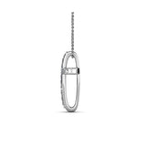 Collier pendentif traverse orné de 21 cristaux Swarovski - Livraison offerte