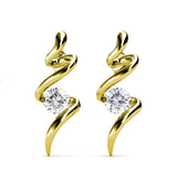 Chaussette secrète de Noël garnie de 3 parures (boucles d'oreilles + colliers) en cristaux Swarovski - Livraison offerte