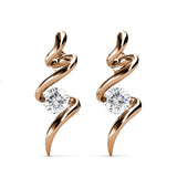 Chaussette secrète de Noël garnie de 3 parures (boucles d'oreilles + colliers) en cristaux Swarovski - Livraison offerte