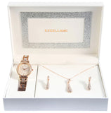 Coffret Excellanc avec montre femme, collier et boucles d'oreilles - Livraison offerte