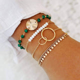 MILEY : Ensemble de 4 Bracelets Bohème Chic - Livraison offerte