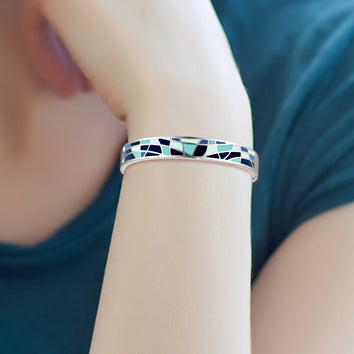 Bracelet émail en acier inoxydable - Livraison offerte