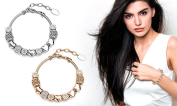 Bracelet Radiant Charm orné de 64 cristaux Swarovski - Livraison Offerte