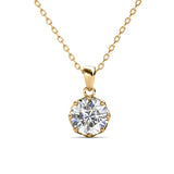 Parure Lily (collier + pendentif + 2 boucles d'oreilles) ornée de 3 cristaux Swarovski - Livraison - Offerte