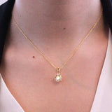 Parure Lily (collier + pendentif + 2 boucles d'oreilles) ornée de 3 cristaux Swarovski - Livraison - Offerte
