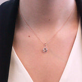 Parure Lily (collier + pendentif + 2 boucles d'oreilles) ornée de 3 cristaux Swarovski - Livraison - Offerte