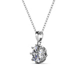 Parure Lily (collier + pendentif + 2 boucles d'oreilles) ornée de 3 cristaux Swarovski - Livraison - Offerte