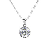 Parure Lily (collier + pendentif + 2 boucles d'oreilles) ornée de 3 cristaux Swarovski - Livraison - Offerte