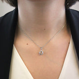 Parure Lily (collier + pendentif + 2 boucles d'oreilles) ornée de 3 cristaux Swarovski - Livraison - Offerte