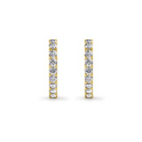 1 paire de boucles d'oreilles Ariane ornée de 18 cristaux Swarovski - Livraison Offerte