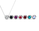 Collier plaqué rhodium 18 carats avec 7 cristaux Swarovski® - Livraison offerte