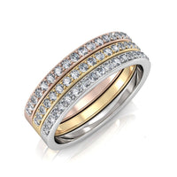 Bague Trinity ornée de 54 cristaux Swarovski - Livraison offerte