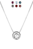 Collier plaqué rhodium 18 carats avec 7 cristaux Swarovski® - Livraison offerte