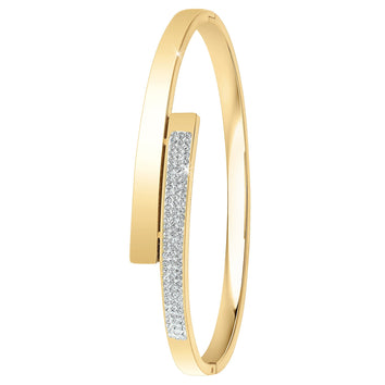 Bracelet en acier inoxydable orné de cristaux Swarovski - Livraison offerte