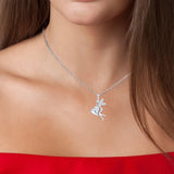 Collier fée avec coeur orné de cristaux Swarovski - Livraison Offerte