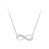 Collier infini argenté orné de Cristaux Swarovski® - Livraison Offerte