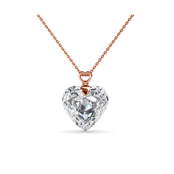 Collier et Pendentif Cheery heart Plaqué Or Rose orné de cristaux Swarovski® - Livraison Offerte